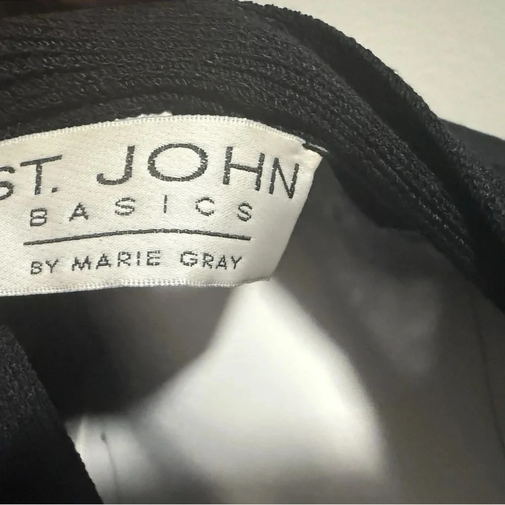 ST. John Basics Cardigan Oversized Sweater Black Santana Knit M By Marie Gray